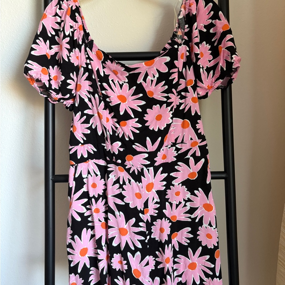 Floral Criss-Cross Back Romper